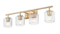 Four Light Vanity by Z-Lite - Landon Collection, Modern Gold Finish - 7515-4V-MGLD