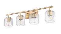 Four Light Vanity by Z-Lite - Landon Collection, Modern Gold Finish - 7515-4V-MGLD