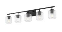 Five Light Vanity by Z-Lite - Landon Collection, Matte Black Finish - 7515-5V-MB