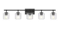 Five Light Vanity by Z-Lite - Landon Collection, Matte Black Finish - 7515-5V-MB