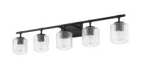 Five Light Vanity by Z-Lite - Landon Collection, Matte Black Finish - 7515-5V-MB