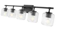 Five Light Vanity by Z-Lite - Landon Collection, Matte Black Finish - 7515-5V-MB