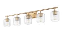 Five Light Vanity by Z-Lite - Landon Collection, Modern Gold Finish - 7515-5V-MGLD