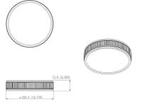 LED Flush Mount by Z-Lite - Stari Collection, Matte Black Finish - 1013F12-MB-LED