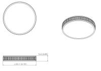 LED Flush Mount by Z-Lite - Stari Collection, Modern Gold Finish - 1013F16-MGLD-LED