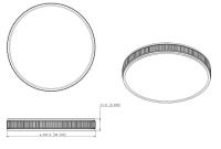 LED Flush Mount by Z-Lite - Stari Collection, Modern Gold Finish - 1013F20-MGLD-LED