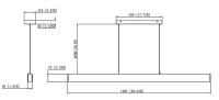 LED Linear Chandelier by Z-Lite - Hudson Collection, Matte Black Finish - 1016-55L-MB-LED