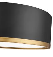 LED Flush Mount by Z-Lite - Bradley Collection, Matte Black + Modern Gold Finish - 1018F12-MB-MGLD-LED
