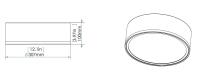 LED Flush Mount by Z-Lite - Bradley Collection, Matte Black + Modern Gold Finish - 1018F12-MB-MGLD-LED