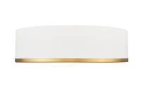 LED Flush Mount by Z-Lite - Bradley Collection, Matte White + Modern Gold Finish - 1018F16-MW-MGLD-LED