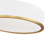 LED Flush Mount by Z-Lite - Bradley Collection, Matte White + Modern Gold Finish - 1018F16-MW-MGLD-LED