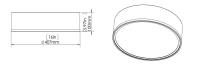 LED Flush Mount by Z-Lite - Bradley Collection, Matte White + Modern Gold Finish - 1018F16-MW-MGLD-LED