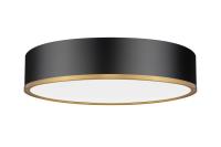 LED Flush Mount by Z-Lite - Bradley Collection, Matte Black + Modern Gold Finish - 1018F20-MB-MGLD-LED
