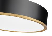 LED Flush Mount by Z-Lite - Bradley Collection, Matte Black + Modern Gold Finish - 1018F20-MB-MGLD-LED