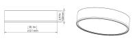 LED Flush Mount by Z-Lite - Bradley Collection, Matte Black + Modern Gold Finish - 1018F20-MB-MGLD-LED