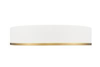 LED Flush Mount by Z-Lite - Bradley Collection, Matte White + Modern Gold Finish - 1018F20-MW-MGLD-LED