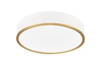 LED Flush Mount by Z-Lite - Bradley Collection, Matte White + Modern Gold Finish - 1018F20-MW-MGLD-LED