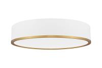 LED Flush Mount by Z-Lite - Bradley Collection, Matte White + Modern Gold Finish - 1018F20-MW-MGLD-LED