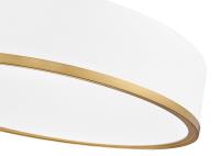 LED Flush Mount by Z-Lite - Bradley Collection, Matte White + Modern Gold Finish - 1018F20-MW-MGLD-LED