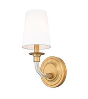One Light Wall Sconce by Z-Lite - Katerina Collection, Rubbed Brass Finish - 1950-1S-RB