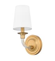 One Light Wall Sconce by Z-Lite - Katerina Collection, Rubbed Brass Finish - 1950-1S-RB