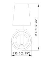 One Light Wall Sconce by Z-Lite - Katerina Collection, Rubbed Brass Finish - 1950-1S-RB