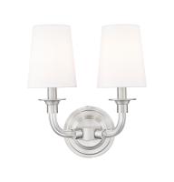 Two Light Wall Sconce by Z-Lite - Katerina Collection, Brushed Nickel Finish - 1950-2S-BN