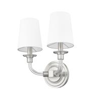Two Light Wall Sconce by Z-Lite - Katerina Collection, Brushed Nickel Finish - 1950-2S-BN