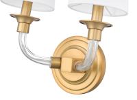 Two Light Wall Sconce by Z-Lite - Katerina Collection, Rubbed Brass Finish - 1950-2S-RB