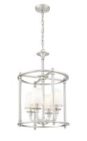 Four Light Chandelier by Z-Lite - Katerina Collection, Brushed Nickel Finish - 1950-4C-BN