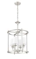 Four Light Chandelier by Z-Lite - Katerina Collection, Brushed Nickel Finish - 1950-4C-BN