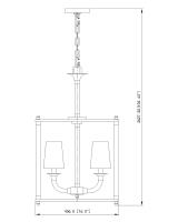 Four Light Chandelier by Z-Lite - Katerina Collection, Brushed Nickel Finish - 1950-4C-BN