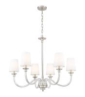 Six Light Chandelier by Z-Lite - Katerina Collection, Brushed Nickel Finish - 1950-6BN