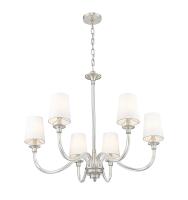 Six Light Chandelier by Z-Lite - Katerina Collection, Brushed Nickel Finish - 1950-6BN