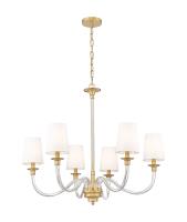 Six Light Chandelier by Z-Lite - Katerina Collection, Rubbed Brass Finish - 1950-6RB
