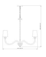 Six Light Chandelier by Z-Lite - Katerina Collection, Rubbed Brass Finish - 1950-6RB
