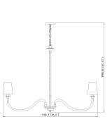 Eight Light Chandelier by Z-Lite - Katerina Collection, Brushed Nickel Finish - 1950-8BN