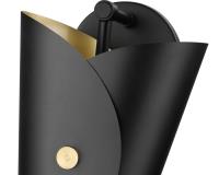 One Light Wall Sconce by Z-Lite - Salone Collection, Matte Black Finish - 1951-1S-MB