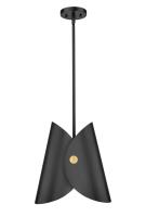 One Light Pendant by Z-Lite - Salone Collection, Matte Black Finish - 1951P11-MB