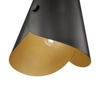 One Light Pendant by Z-Lite - Salone Collection, Matte Black Finish - 1951P11-MB