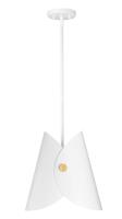 One Light Pendant by Z-Lite - Salone Collection, Matte White Finish - 1951P11-MW