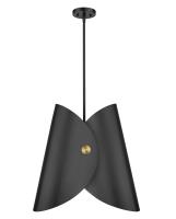 One Light Pendant by Z-Lite - Salone Collection, Matte Black Finish - 1951P18-MB