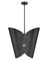 One Light Pendant by Z-Lite - Salone Collection, Matte Black Finish - 1951P18-MB