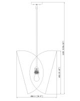 One Light Pendant by Z-Lite - Salone Collection, Matte Black Finish - 1951P18-MB