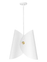 One Light Pendant by Z-Lite - Salone Collection, Matte White Finish - 1951P18-MW