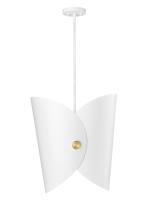 One Light Pendant by Z-Lite - Salone Collection, Matte White Finish - 1951P18-MW