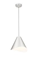 One Light Pendant by Z-Lite - Aria Collection, Brushed Nickel Finish - 1952P12-BN