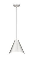 One Light Pendant by Z-Lite - Aria Collection, Brushed Nickel Finish - 1952P12-BN