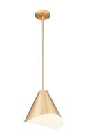 One Light Pendant by Z-Lite - Aria Collection, Modern Gold Finish - 1952P12-MGLD
