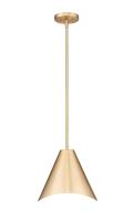 One Light Pendant by Z-Lite - Aria Collection, Modern Gold Finish - 1952P12-MGLD